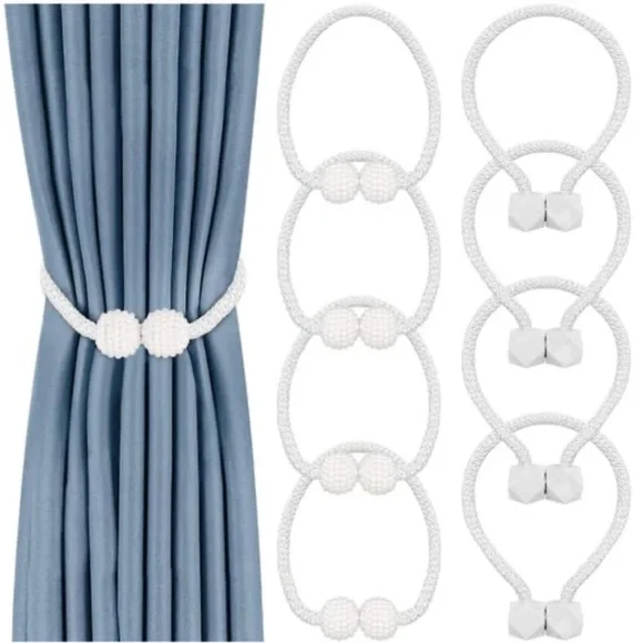 Set of 4 magnetic curtain tiebacks - Pearl Design - Picture 2 of 7
